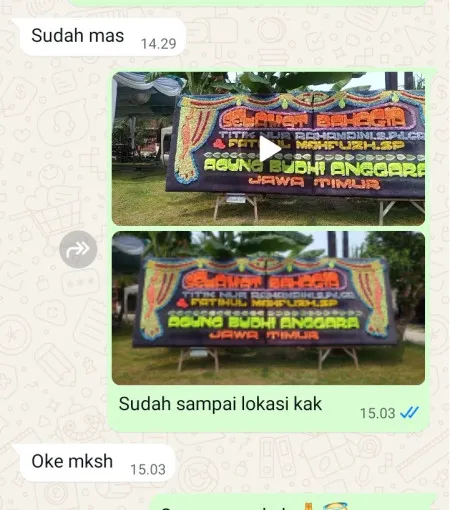 Pengiriman Papan Bunga Kesatrian Blimbing